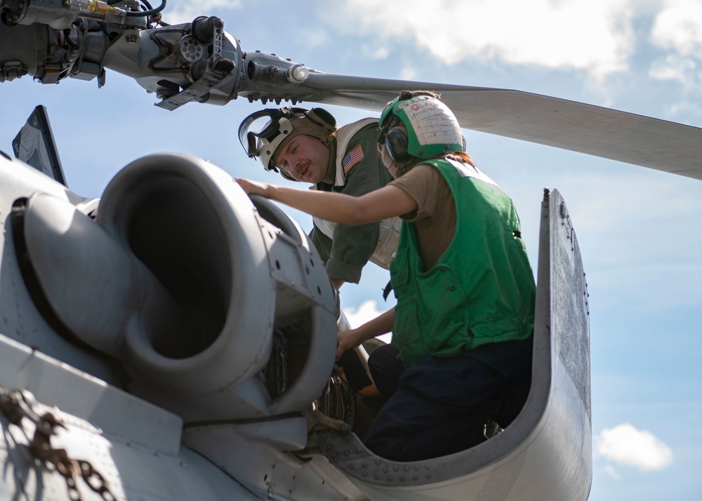 Replenishment-at-sea Aboard USS Chancellorsville