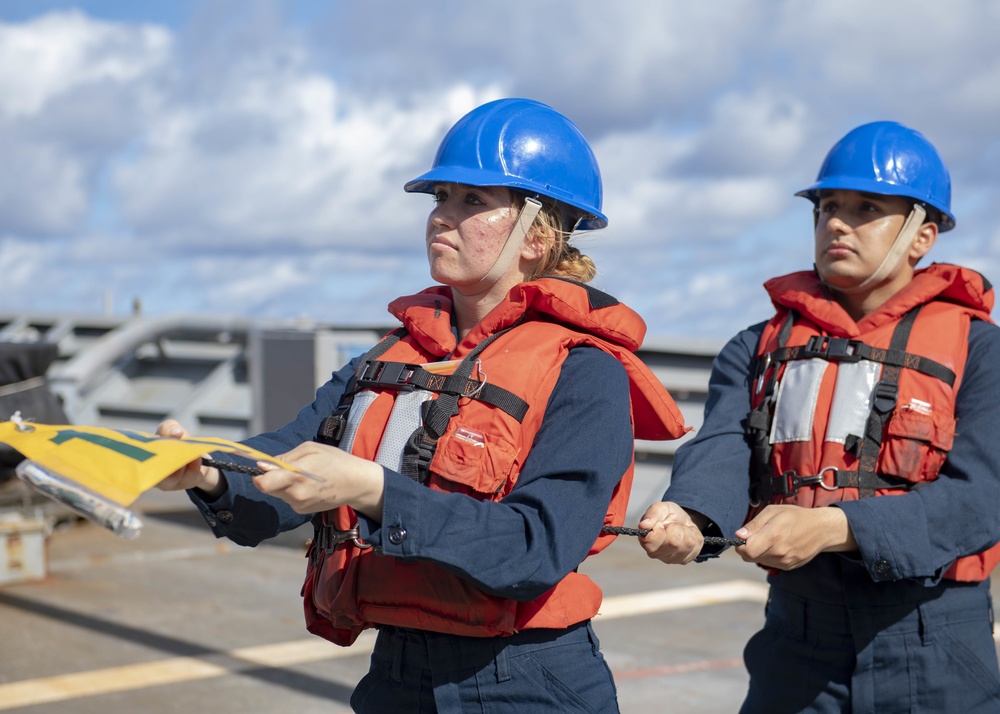 Replenishment-at-sea Aboard USS Chancellorsville