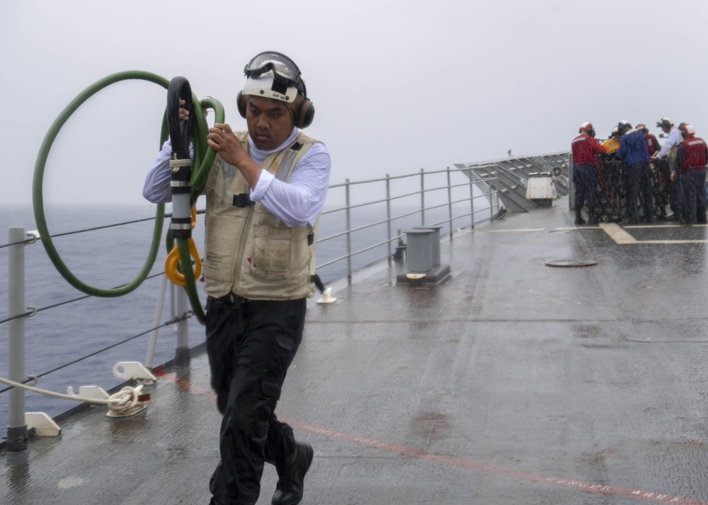 Replenishment-at-sea Aboard USS Chancellorsville