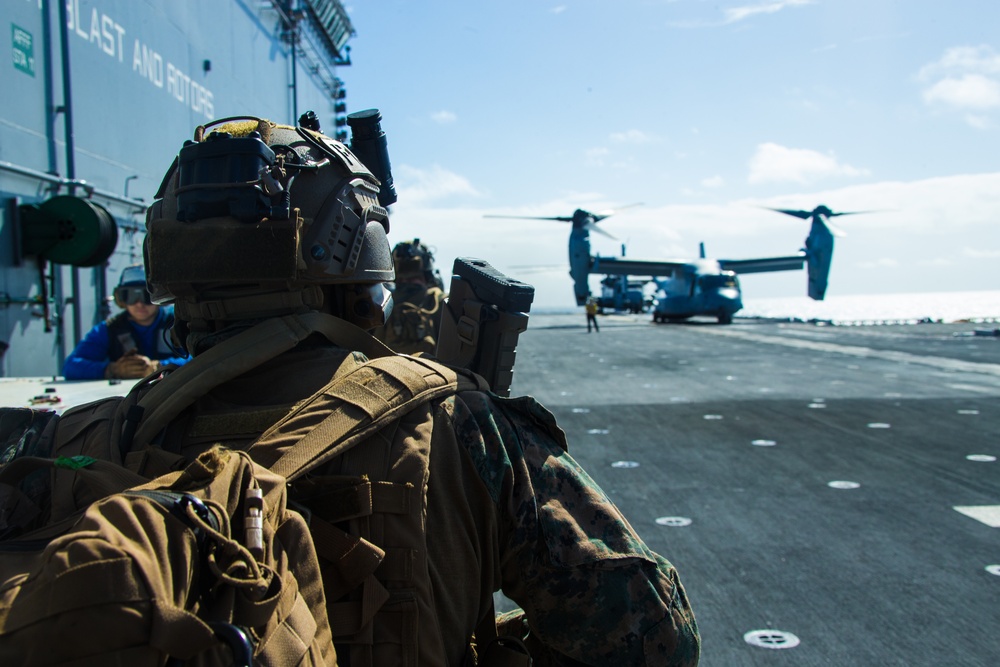 Guardian Angels: 31st MEU snipers provide overwatch during VBSS