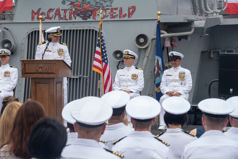 USS John S. McCain (DDG 56) 25th anniversary and change of command ceremony