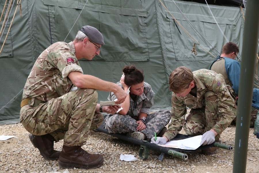 212th Combat Support Hospital Tests New Capabilities with U.K. Soldiers