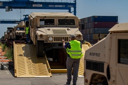 Army prepares to move more than 1,000 pieces of equipment through Romanian port