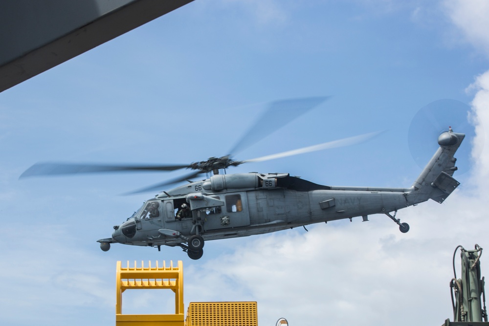 Flight Ops aboard USS Harpers Ferry