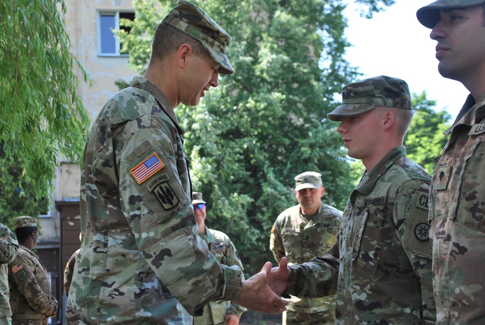 Major General Joe Jarrard Visits Powidz, Poland Forward Operating Site