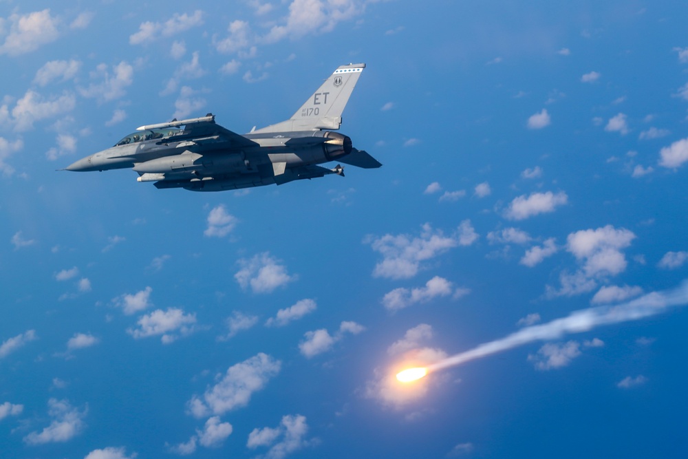 Fighting Falcon Fires Flare Over Florida