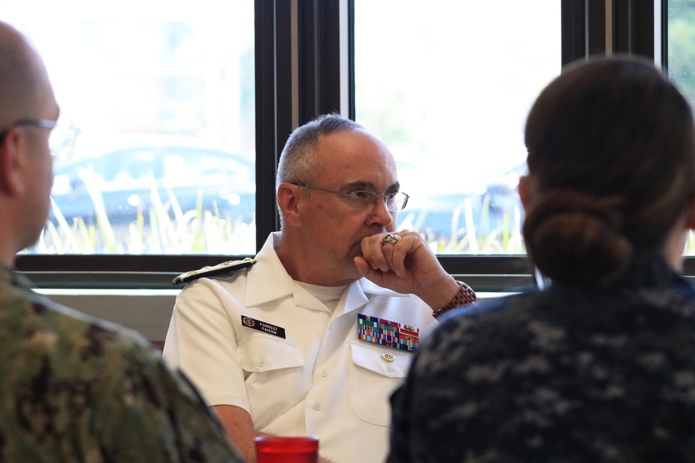 Navy Surgeon General Has Lunch with Hospital Corpsman Onboard MCAS Miramar