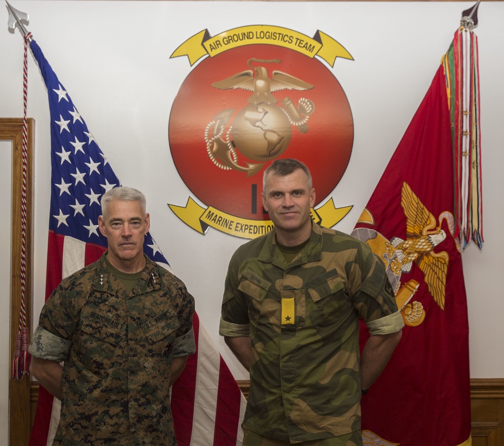 Norway's Brigade North commander visits the Carolina MAGTF