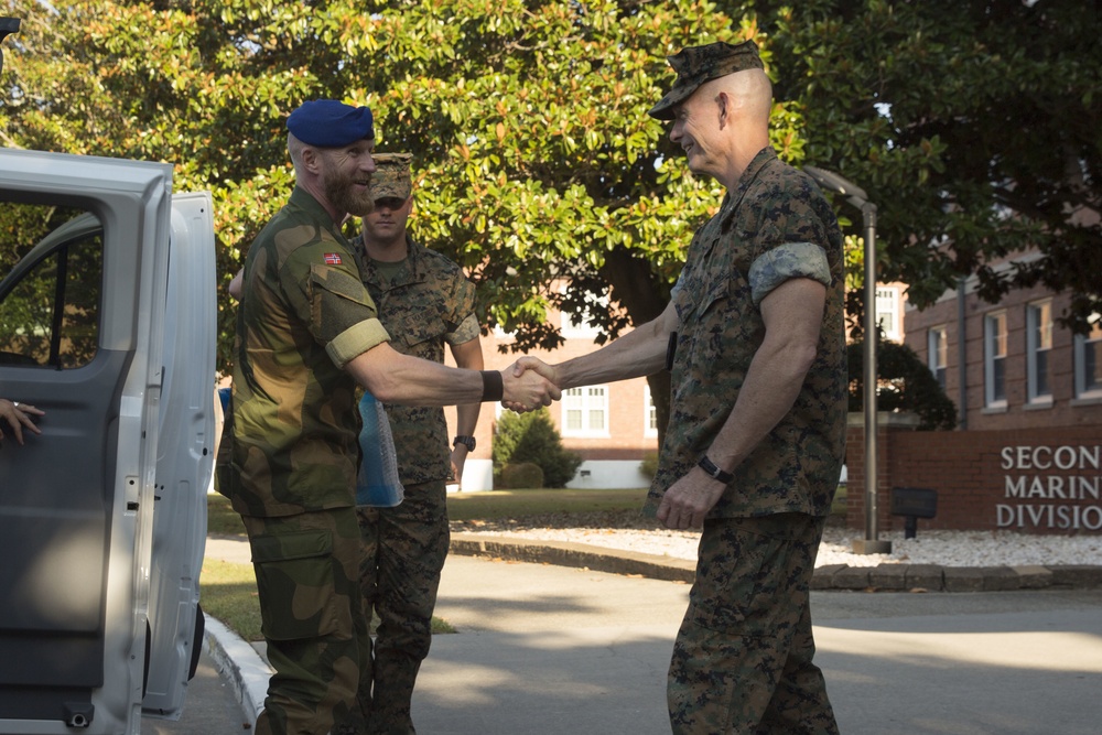 Norway's Brigade North commander visits the Carolina MAGTF