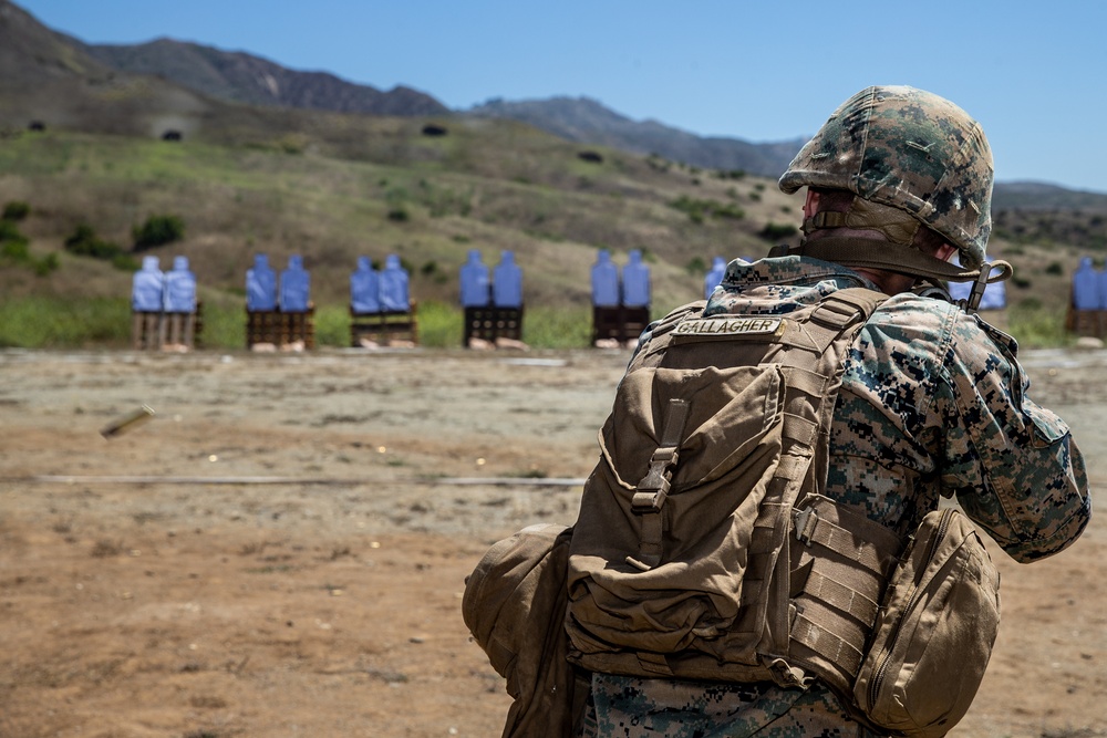 U.S. Marines with 1/4 complete combat marksmanship training