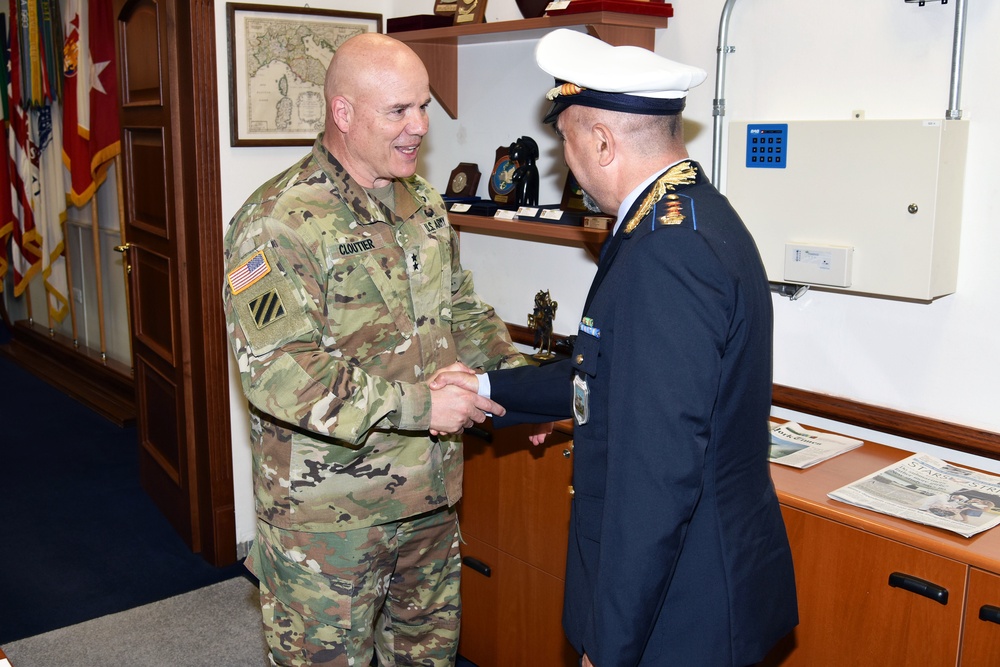 Chief Local Police of Vicenza Dr. Massimo Parolin visits Caserma Ederle in Vicenza, Italy.