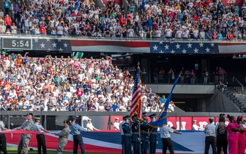 DVIDS - Airman Hold Flag for MLB Opening Ceremony
