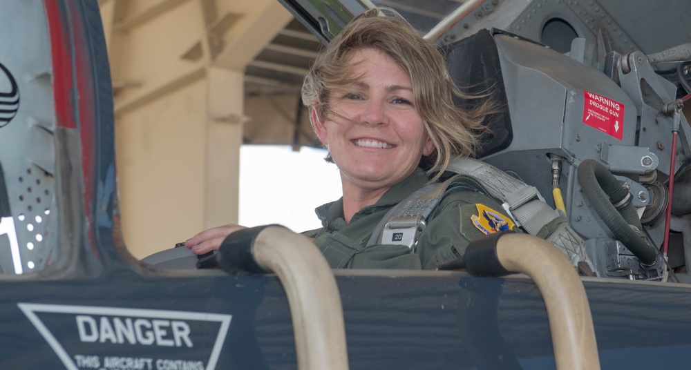 Chief Master Sergeant Katie McCool smiles after her Incentive Flight