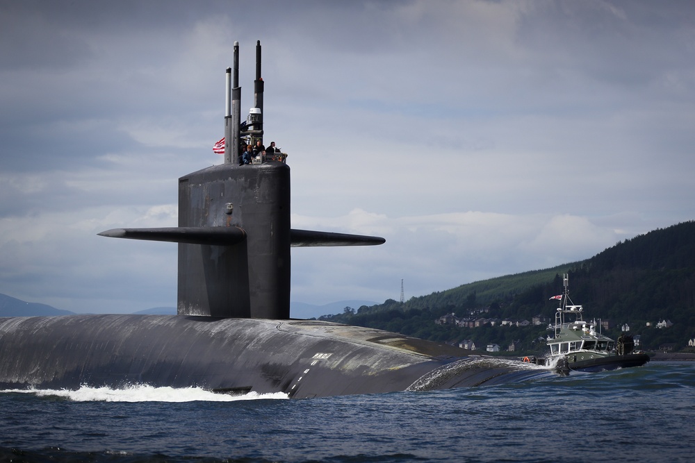 USS Alaska (SSBN 732) arrives at Her Majesty’s Naval Base Clyde, Scotland (Faslane)