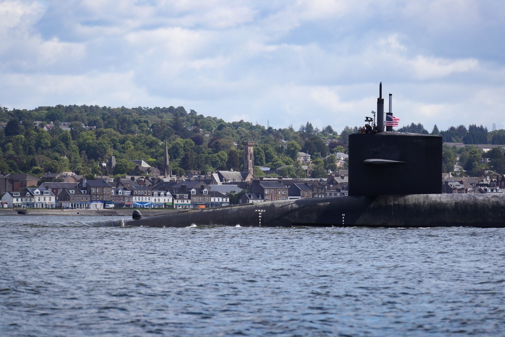 USS Alaska (SSBN 732) arrives at Her Majesty’s Naval Base Clyde, Scotland (Faslane)