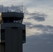 Sun slowly sets on Dover AFB air traffic control tower