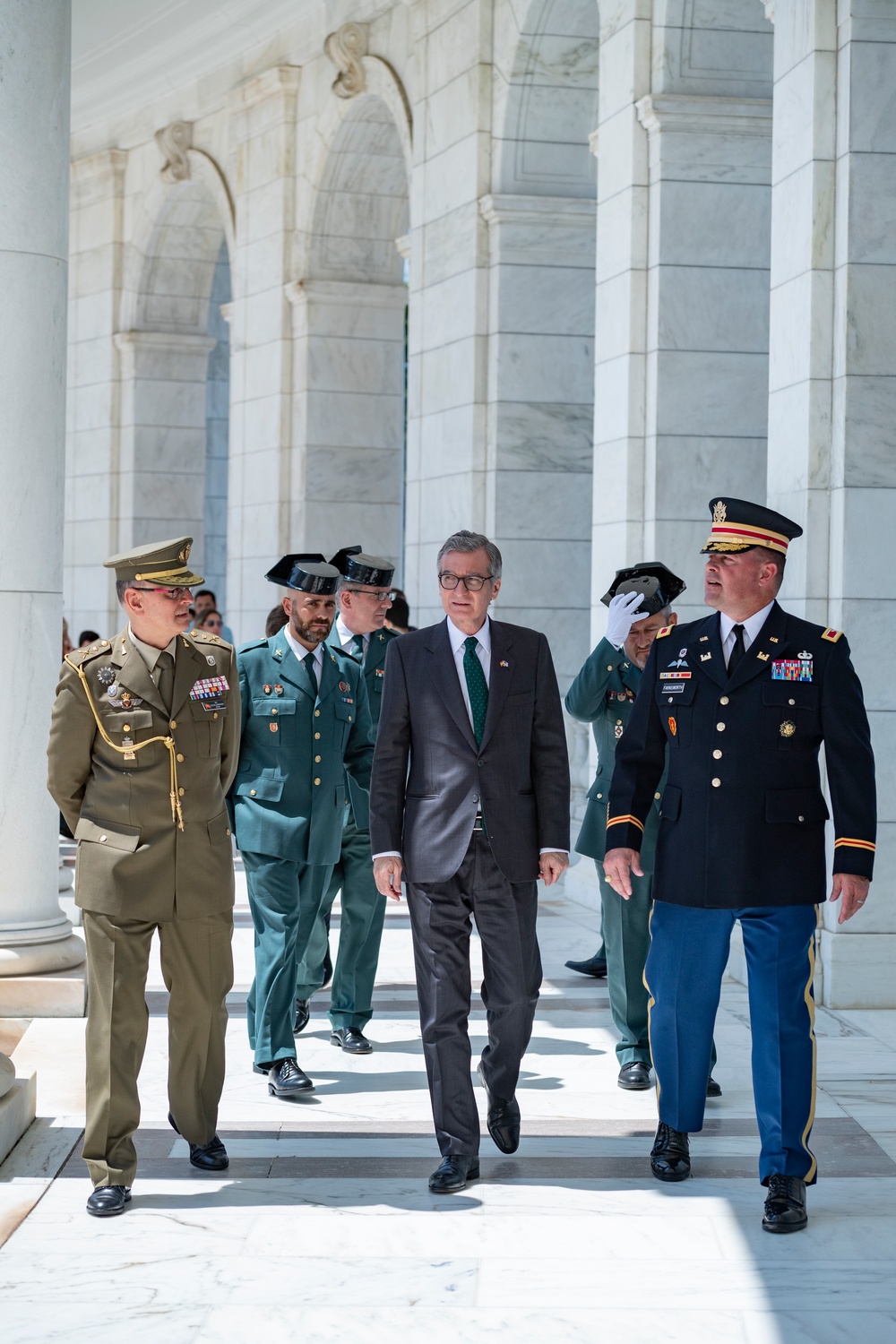 The Civil Guard of Spain Participates in a Wreath-Laying Ceremony at the Tomb of the Unknown Soldier