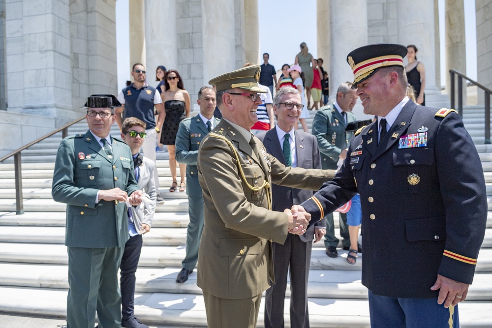 The Civil Guard of Spain Participates in a Wreath-Laying Ceremony at the Tomb of the Unknown Soldier