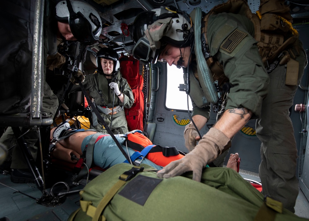 USNS Comfort conducts medical evacuation drill