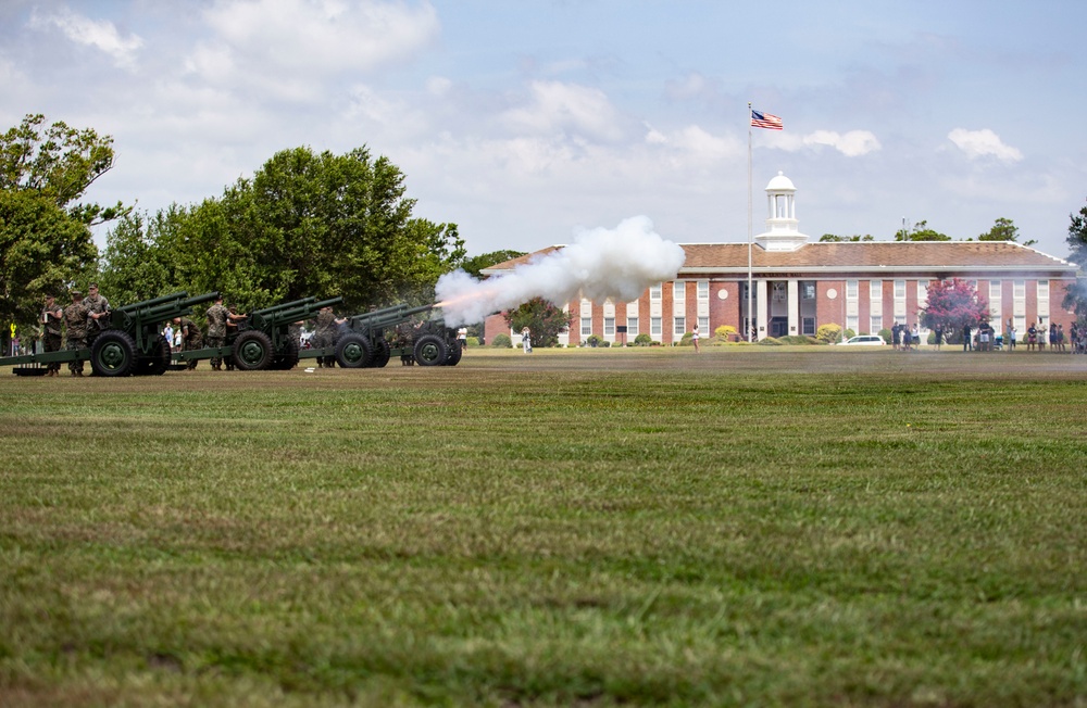 10th Marine Regiment honors Independence Day with 21-Gun Salute