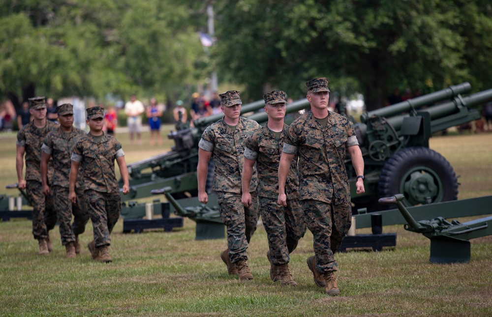 10th Marine Regiment honors Independence Day with 21-Gun Salute