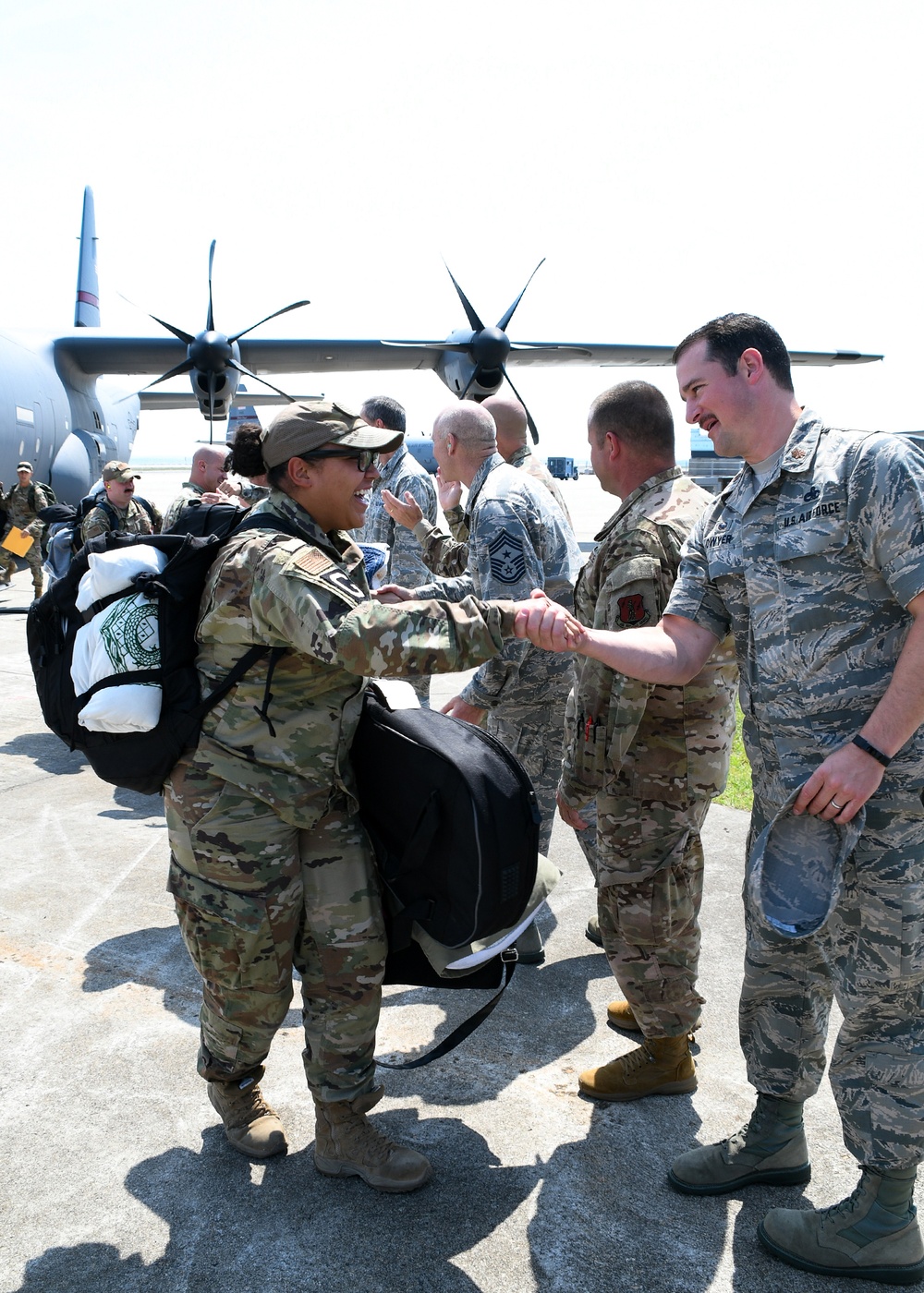 Deployed 143d Airlift Wing Airmen Return on Independence Day