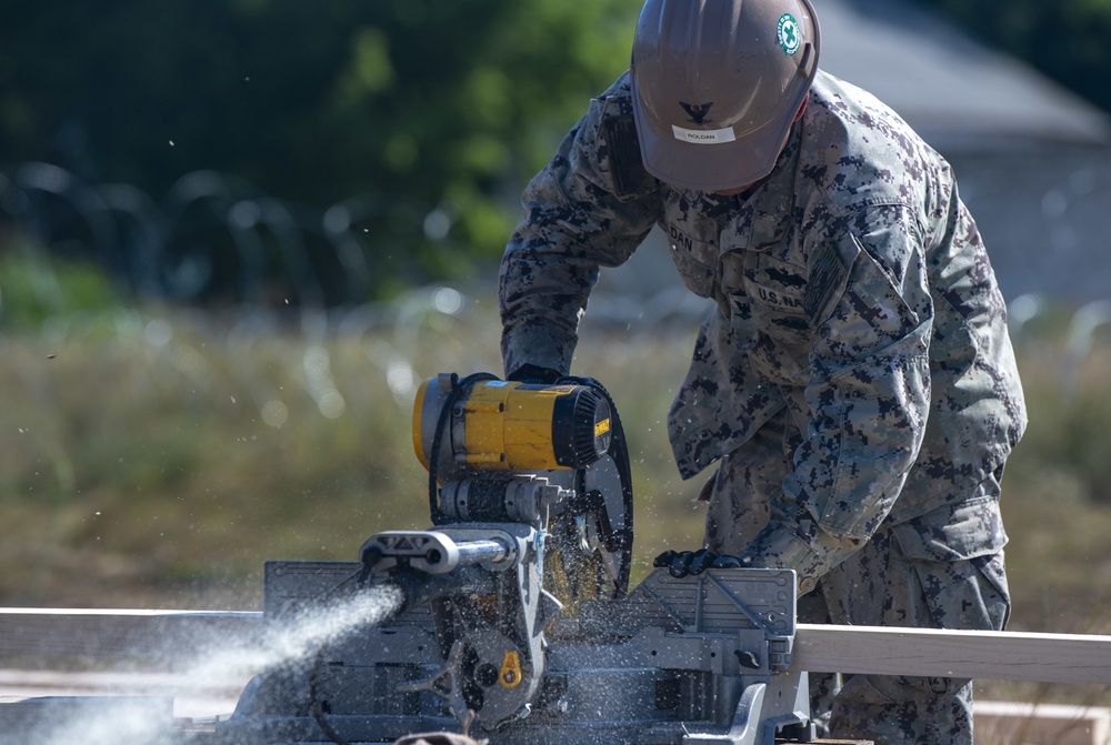 NMCB 133 Begins Construction of a Hardened Sentry Post During Exercise Sea Breeze 2019