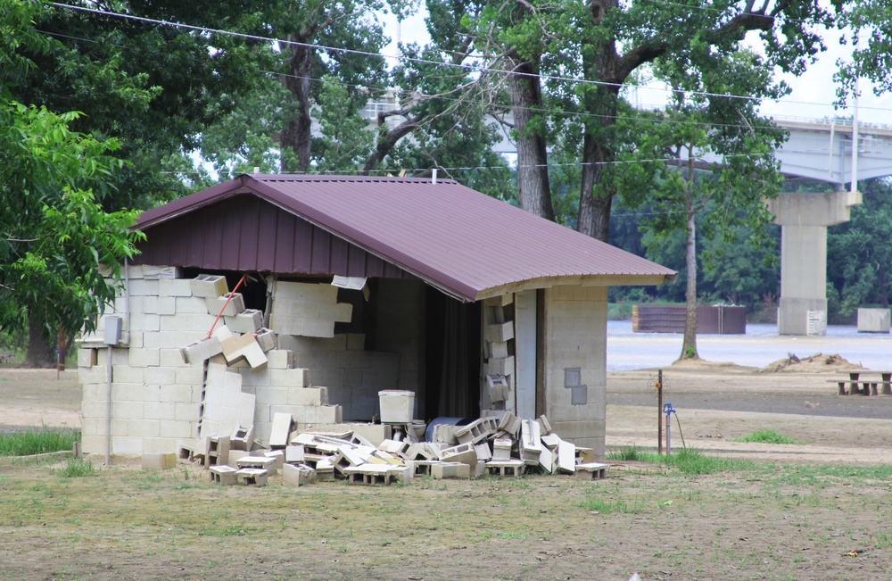 Beach Changing Rooms Damaged