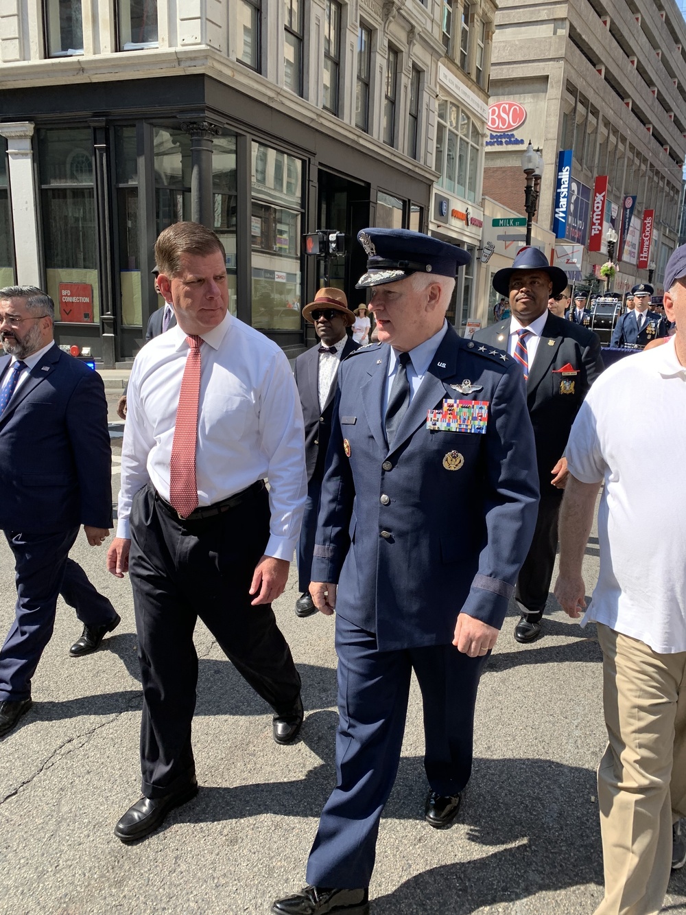 Air National Guard Director and Boston Mayor Celebrate 4th of July