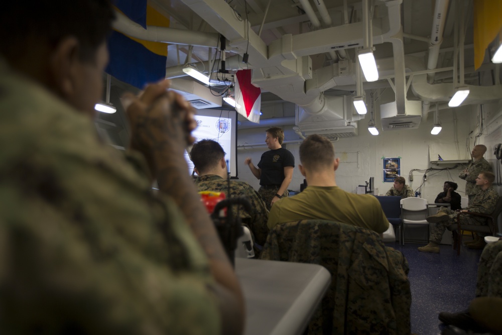 Marines and Sailors earn TASER qualification aboard USS Wasp (LHD 1)