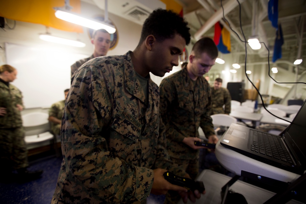 Marines and Sailors earn TASER qualification aboard USS Wasp (LHD 1)