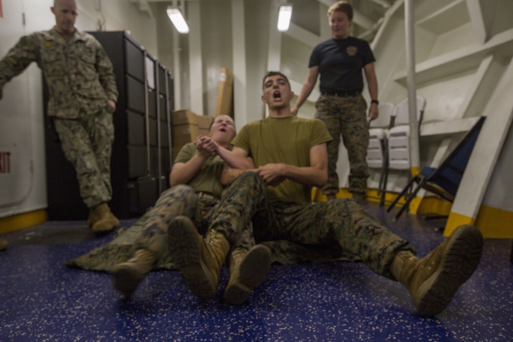 Marines and Sailors earn TASER qualification aboard USS Wasp (LHD 1)