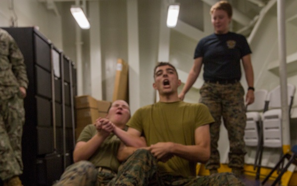 Marines and Sailors earn TASER qualification aboard USS Wasp (LHD 1)