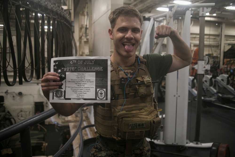 BLT Marines conduct 1776 workout challenge honoring 4th of July