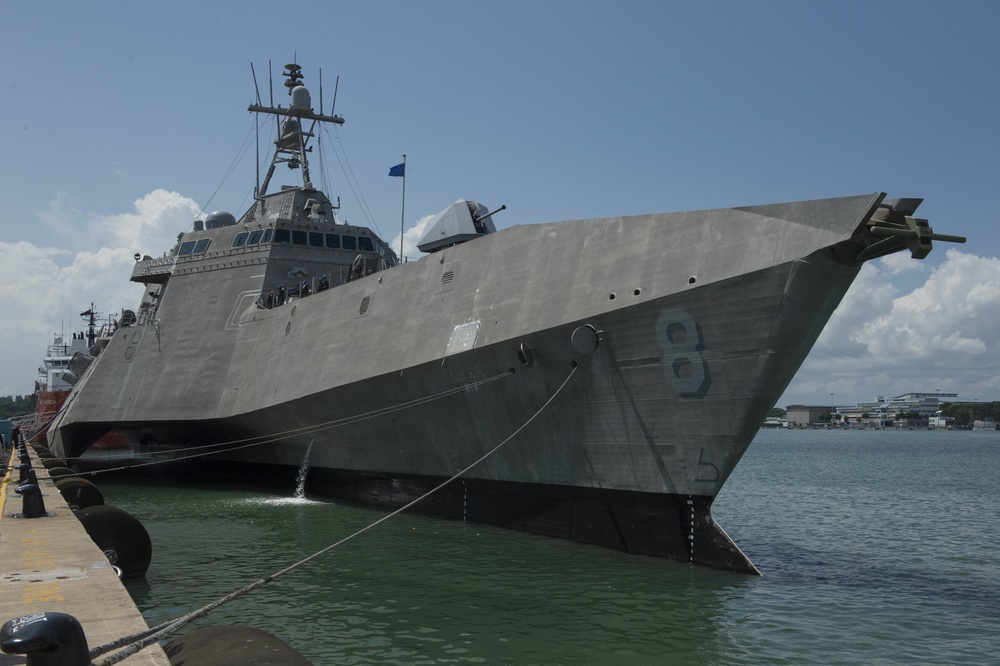 USS Montgomery Arrives In Singapore