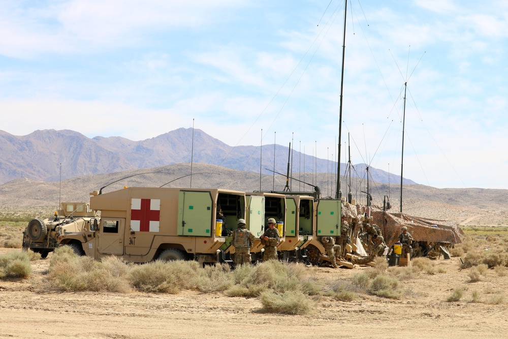 1-113th Field Artillery Soldiers conduct calibration at the National Training Center