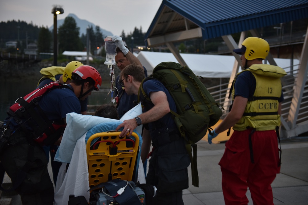 Coast Guard, locals medevac woman from cruise ship near Juneau, Alaska