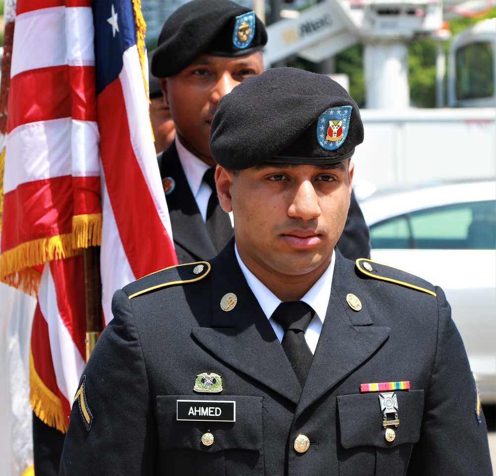 Monument Dedication Honors Illinois National Guard's Famed 8th Infantry Regiment