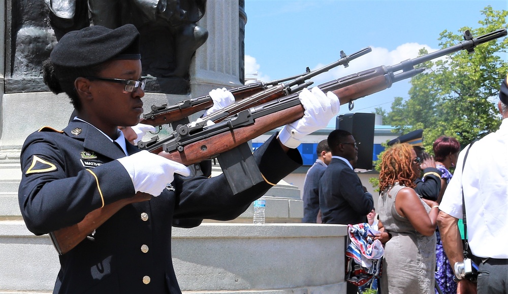 Monument Re-Dedication Honors Illinois National Guard's Famed 8th Infantry Regiment