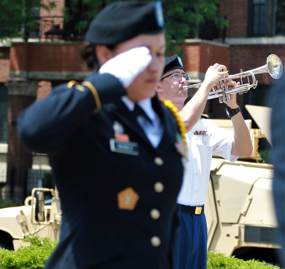 Monument Re-Dedication Honors Illinois National Guard's Famed 8th Infantry Regiment