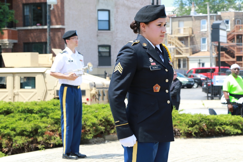 Monument Re-Dedication Honors Illinois National Guard's Famed 8th Infantry Regiment