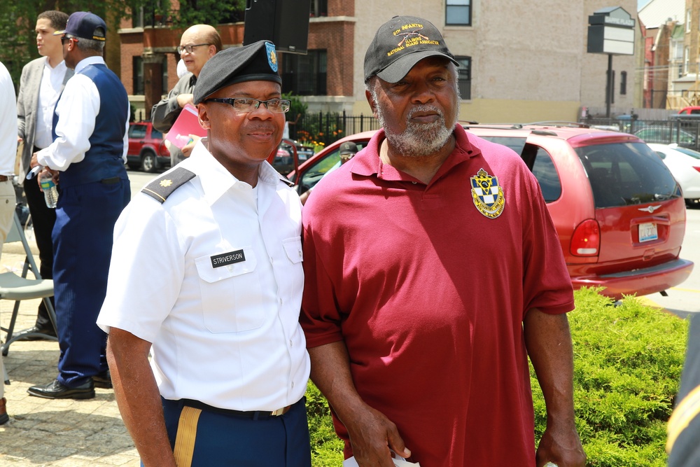 Monument Re-Dedication Honors Illinois National Guard's Famed 8th Infantry Regiment