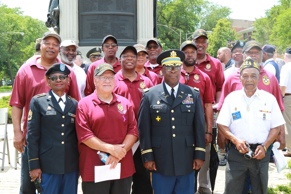 Monument Re-Dedication Honors Illinois National Guard's Famed 8th Infantry Regiment