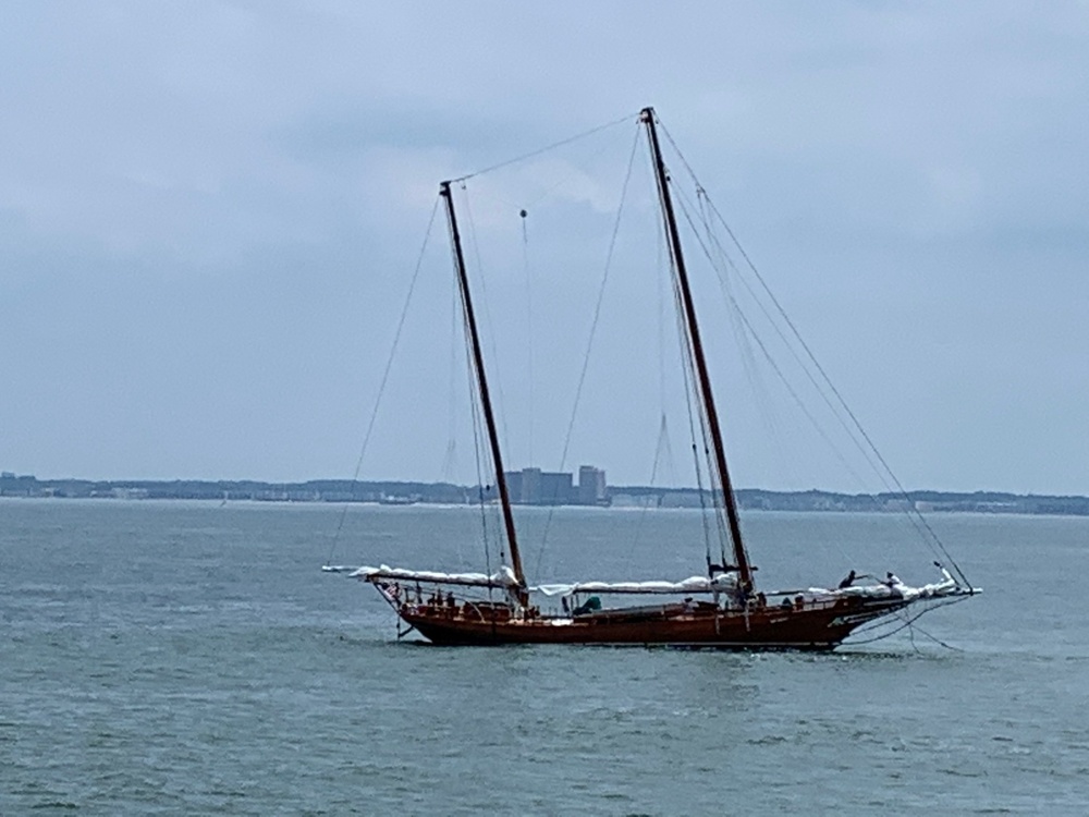 Coast Guard cutter tows sailboat to safety