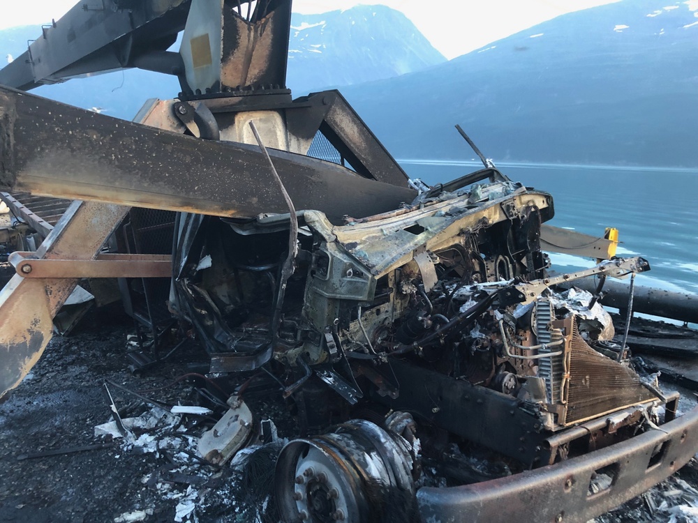 Coast Guard, locals and good Samaritans respond to dock fire in Whittier, Alaska