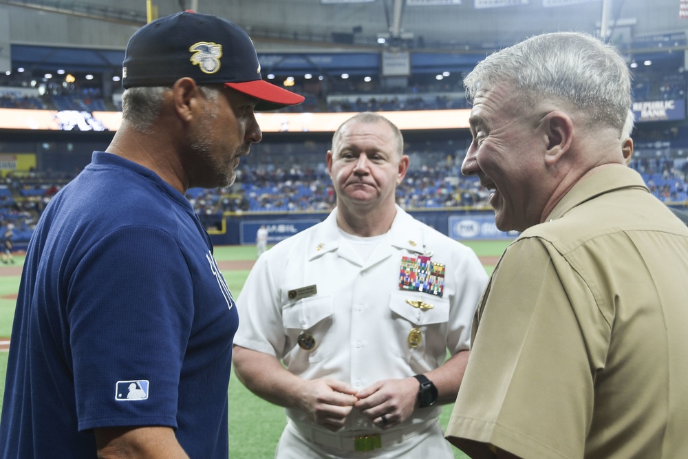 Tampa Bay Rays Military Appreciation Game First Pitch