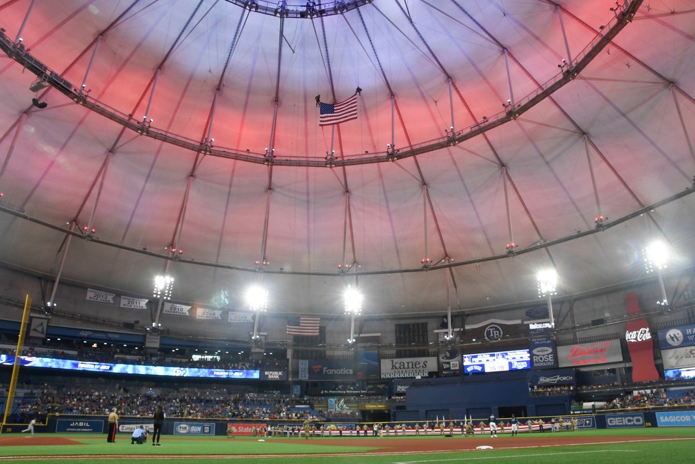 Tampa Bay Rays Military Appreciation Game First Pitch