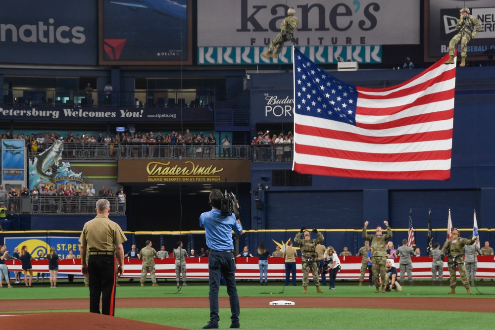 Tampa Bay Rays Military Appreciation Game First Pitch