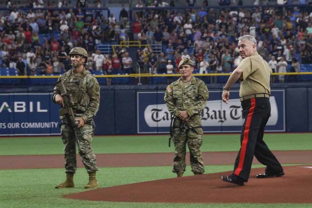 Tampa Bay Rays Military Appreciation Game First Pitch