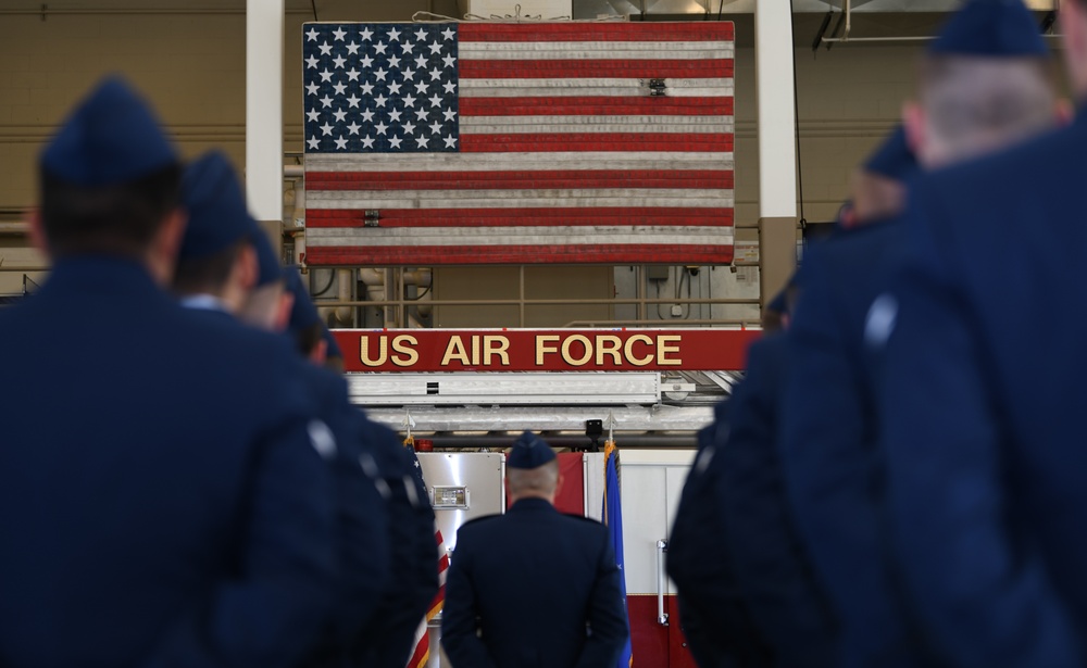 319th Civil Engineer Squadron change of command ceremony